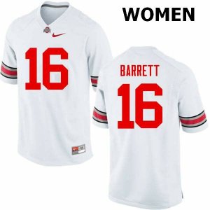 NCAA Ohio State Buckeyes Women's #16 J.T. Barrett White Nike Football College Jersey YPK3345ID